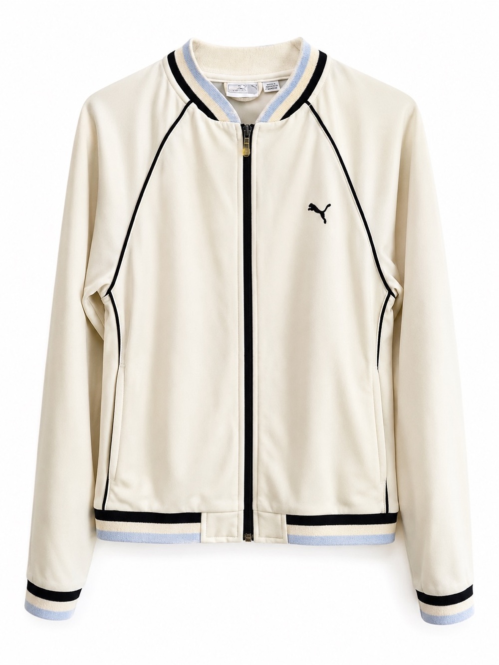 Vintage 90s Puma Cream Track Jacket Womens Large